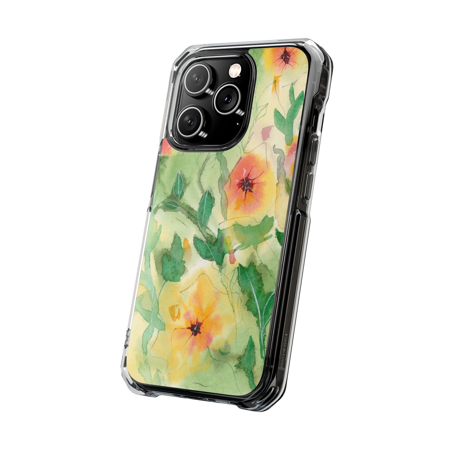 MagSafe® Sunset Flowers Clear Impact Cases (iPhone 16 & others)