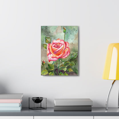 Watercolor Rose Canvas Gallery Wraps