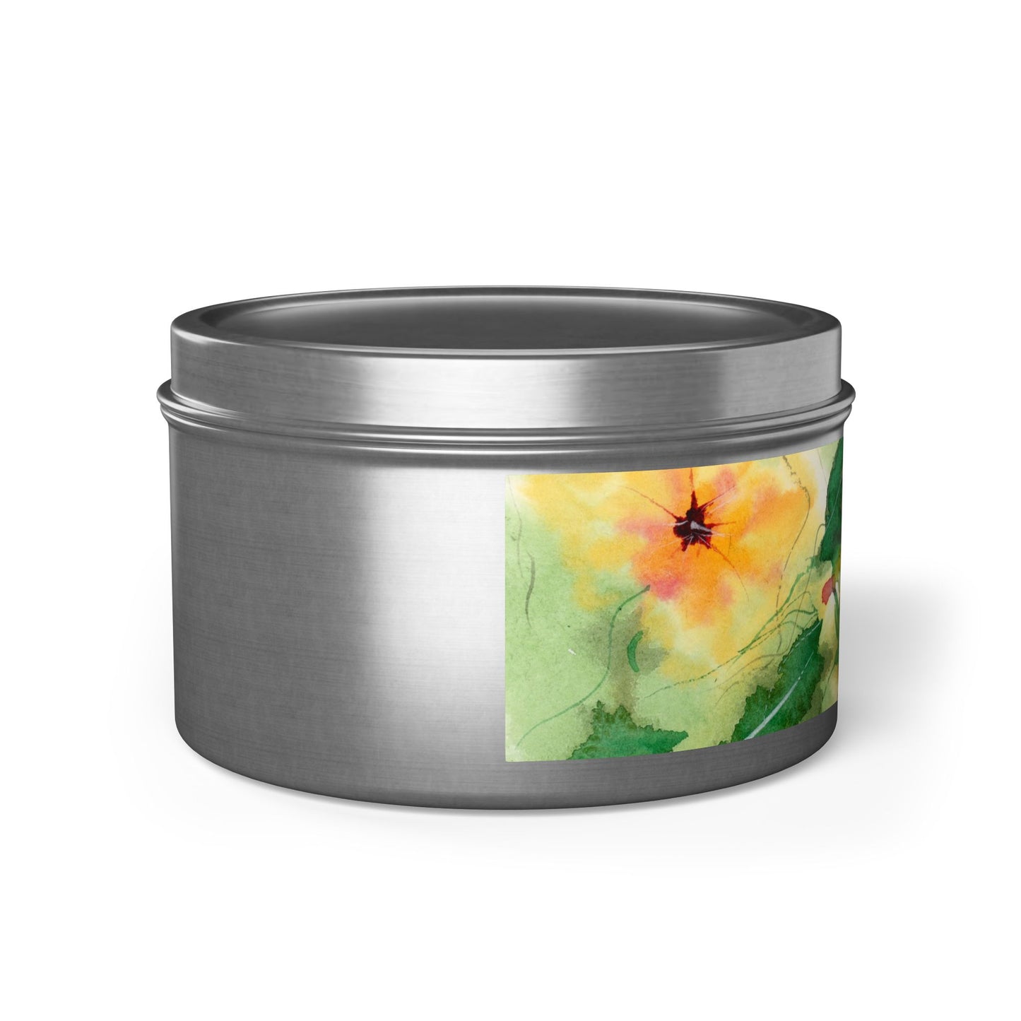 Sunset Flowers Watercolor Art Candles