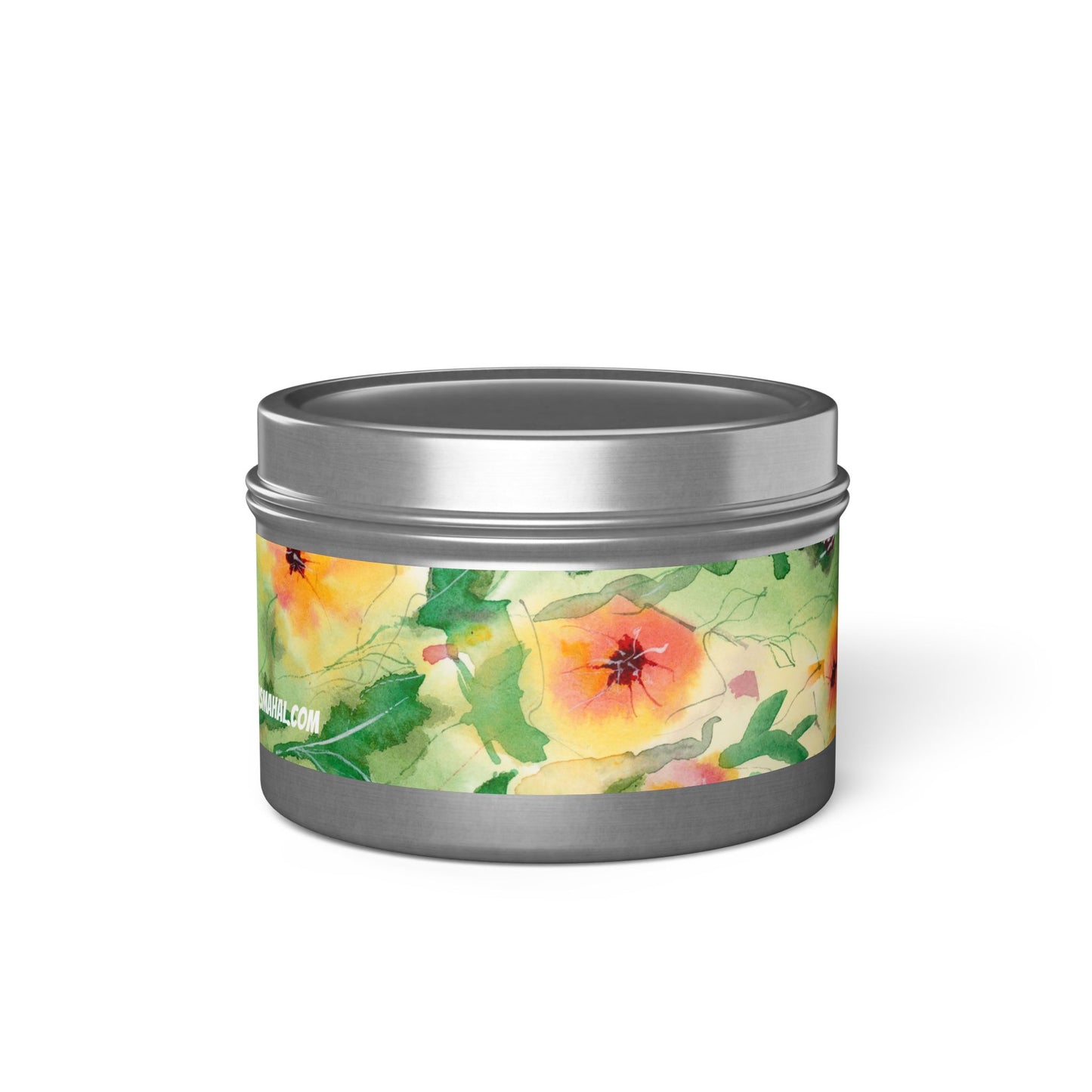 Sunset Flowers Watercolor Art Candles