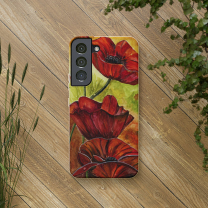 Eco Biodegradable Poppy Love iPhone & Samsung Case