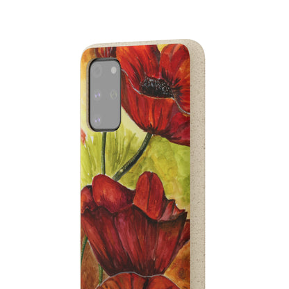 Eco Biodegradable Poppy Love iPhone & Samsung Case