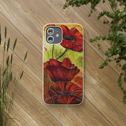 Eco Biodegradable Poppy Love iPhone & Samsung Case