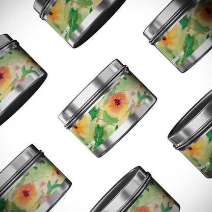 Sunset Flowers Watercolor Art Candles