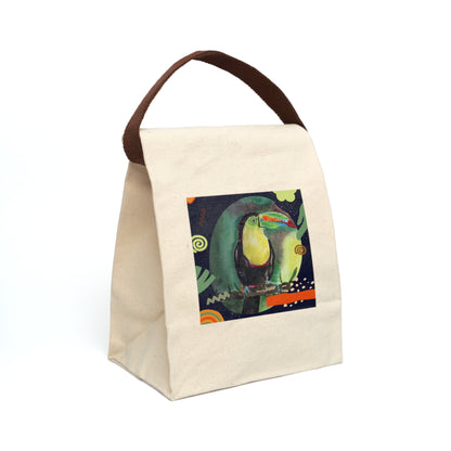 Talking Toucan Canvas Lunch Bag With Strap