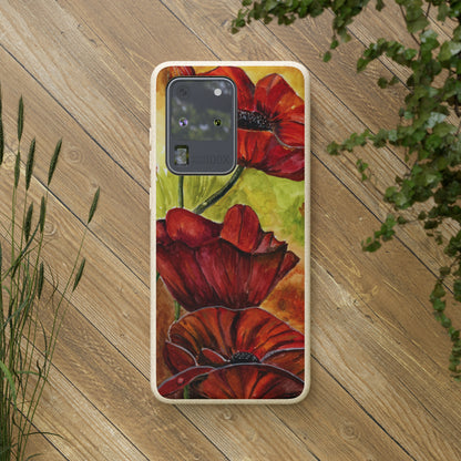 Eco Biodegradable Poppy Love iPhone & Samsung Case