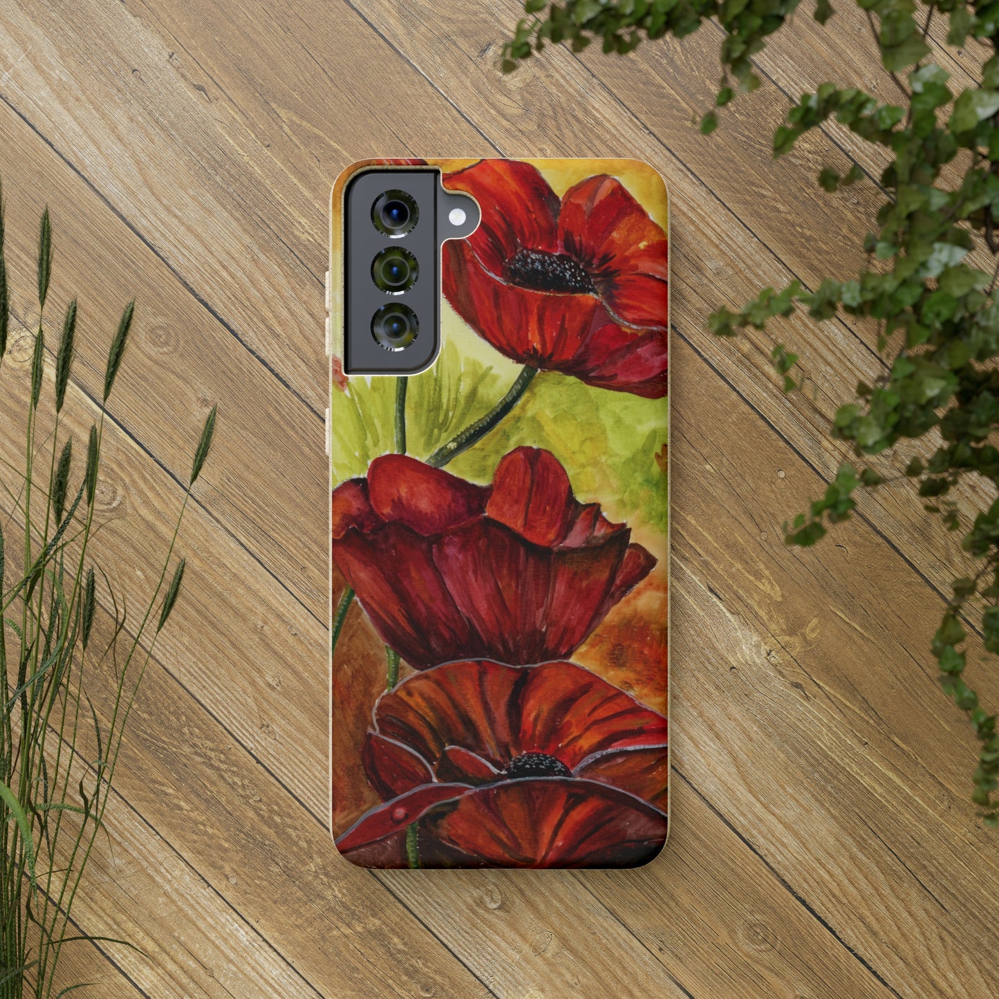 Eco Biodegradable Poppy Love iPhone & Samsung Case