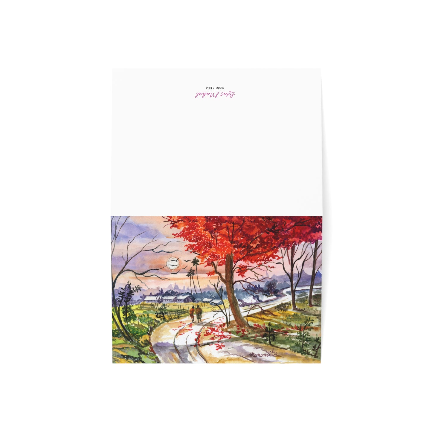 Watercolor Fall Stroll All Occasion Greeting Cards