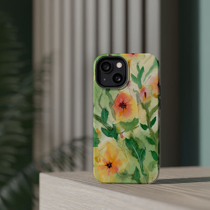 Sunset Flowers MagSafe® Impact Cases (iPhone 16 and others)