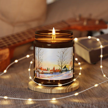 Winter Night Soy Candle in Amber Jar