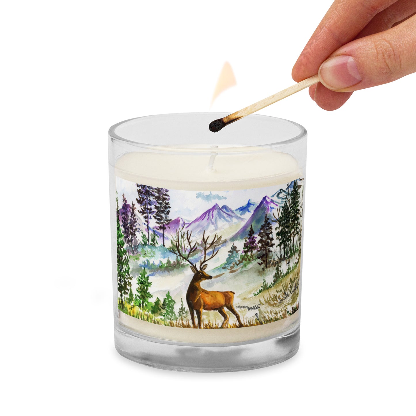 Wild Stag Glass Soy Candle