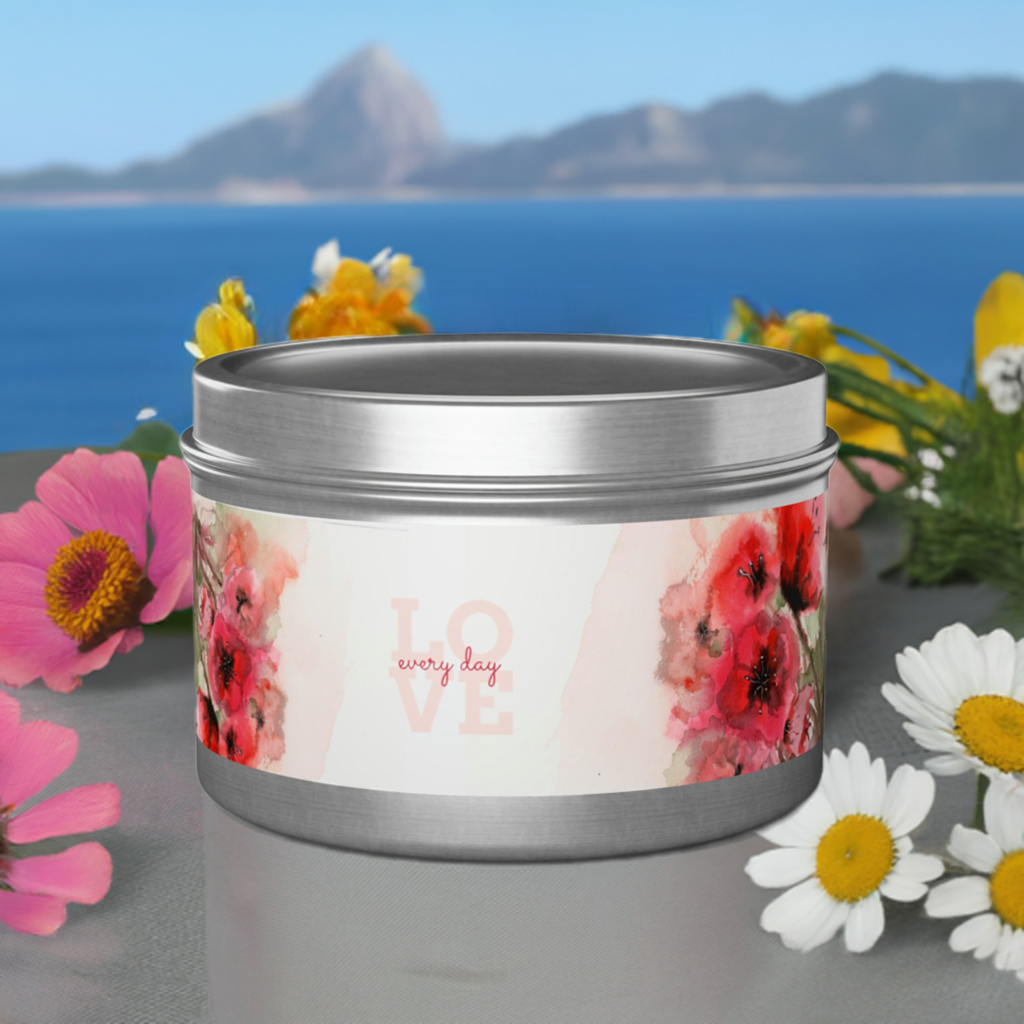 Poppy Love Everyday Tin Candles