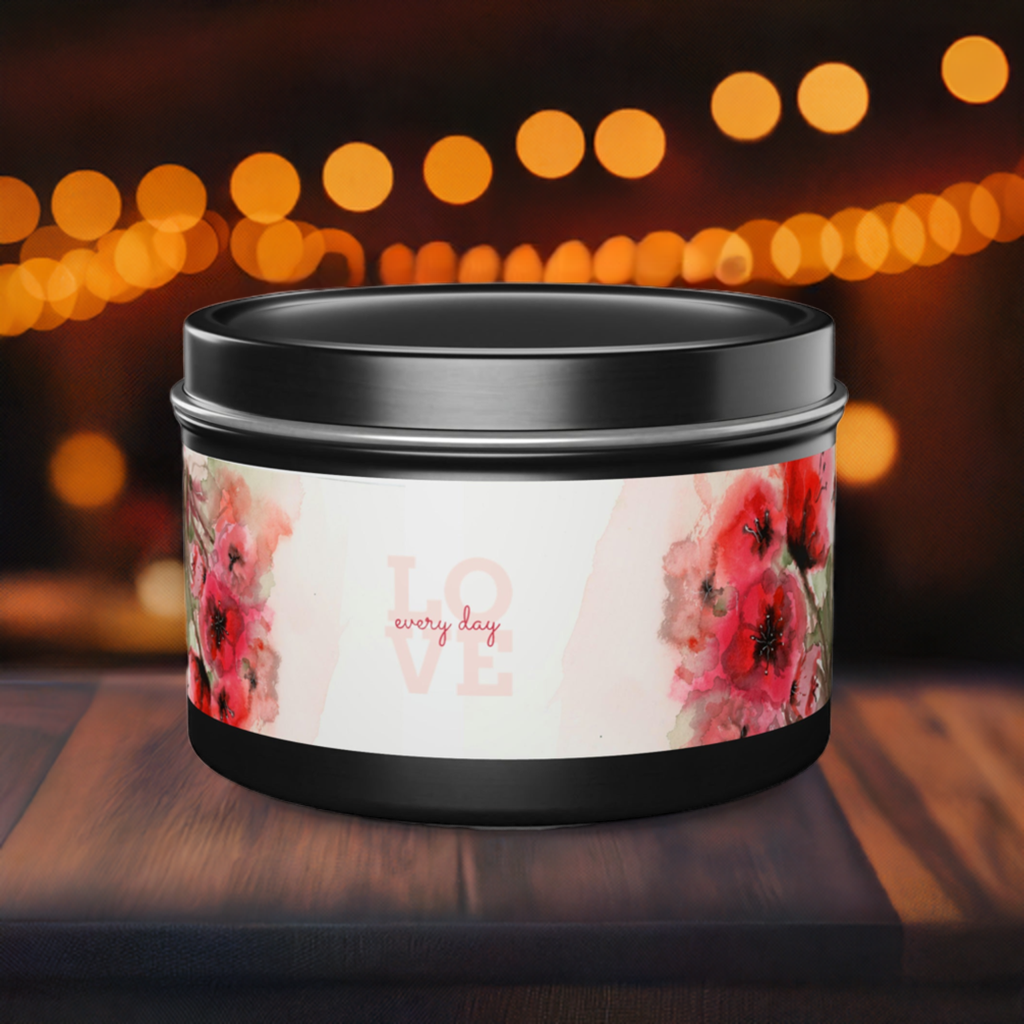 Poppy Love Everyday Tin Candles