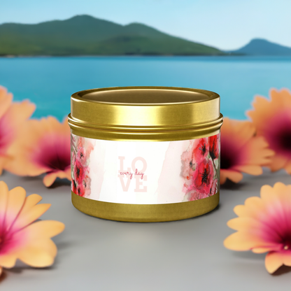 Poppy Love Everyday Tin Candles