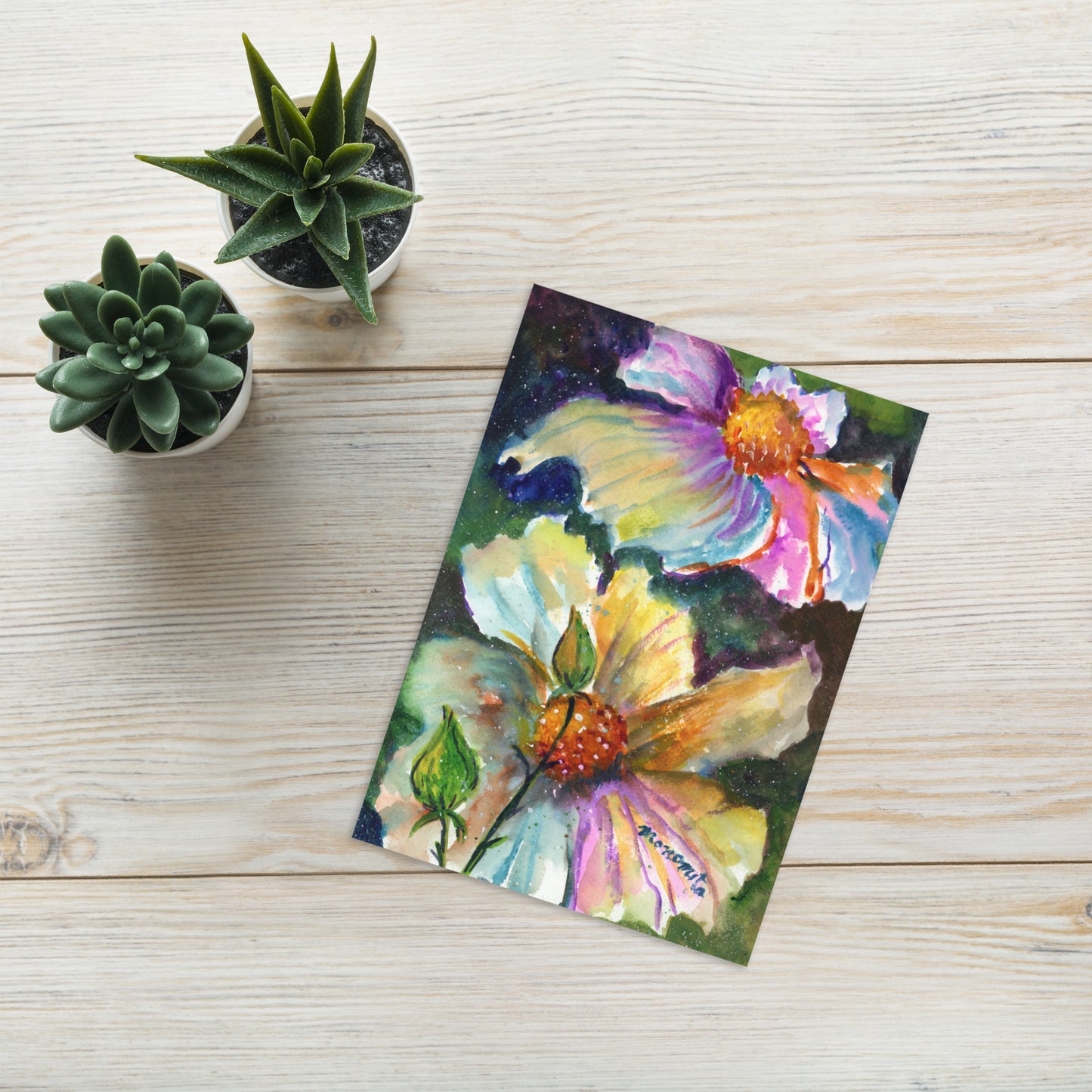 2 Florentines Watercolor Greeting Cards (Thick Paper)